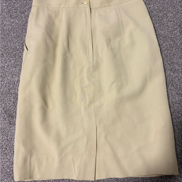 Vintage Yellow Knee Length Skirt Size 6 Small / Medium - Picture 7 of 9